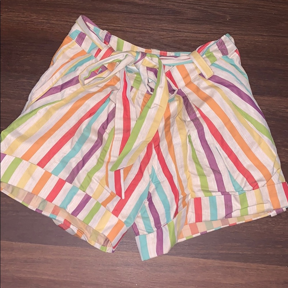 Multicolor striped shorts